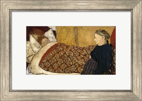 Framed Lullaby - Marie Roussel in Bed Late 1894 Print