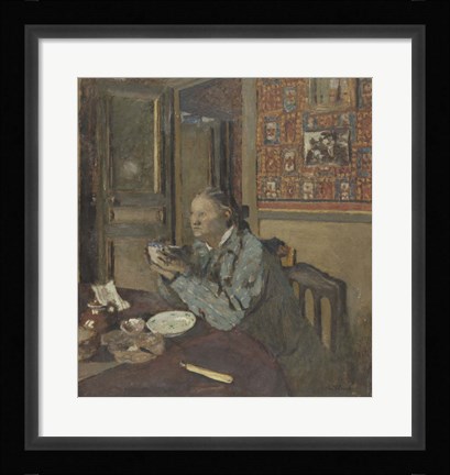 Framed Madame Vuillard Holding a Bowl, 1897 Print