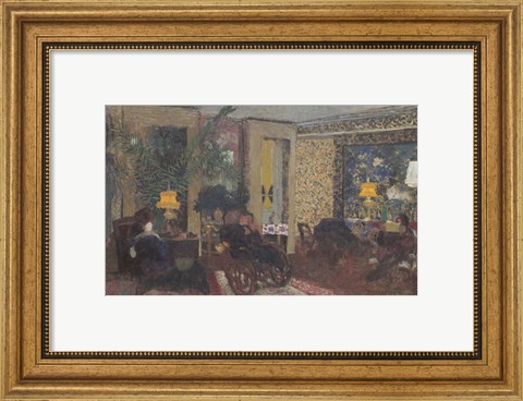 Framed Salon with Three Lamps, Rue Saint-Florentin, 1899 Print
