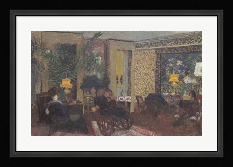 Framed Salon with Three Lamps, Rue Saint-Florentin, 1899 Print