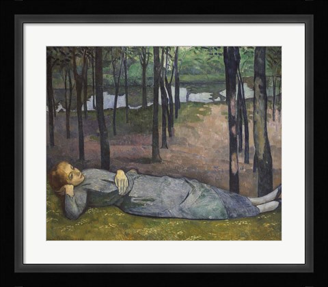 Framed Madeleine in the Bois d'Amour, 1888 Print