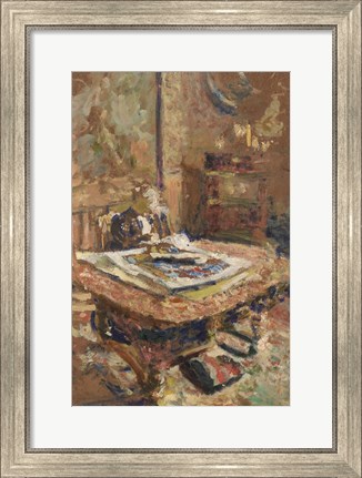 Framed Madame Vuillard Seated in Front of a Table, c. 1906 Print