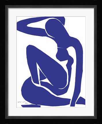Framed Blue Nude I Print