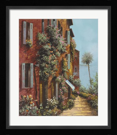 Framed La Strada Verso Il Lago Print