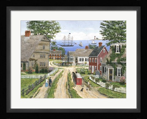 Framed Captian's Walk to Sea Print