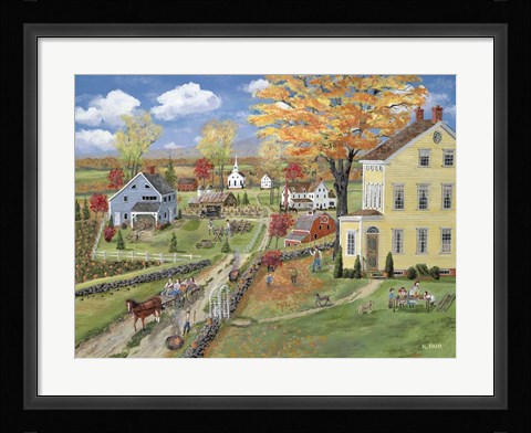 Framed Autumn Chores Print