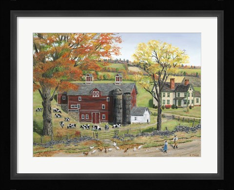 Framed Autumn Pasture Print