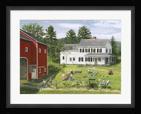 Framed Blueberries in Season Print