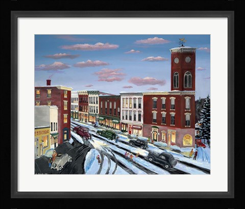 Framed Chatham Clock Tower Print