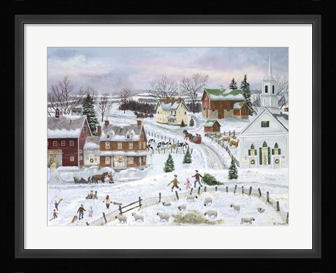 Framed Country Christmas Print