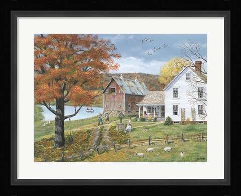 Framed Fair Gone Fishing Print