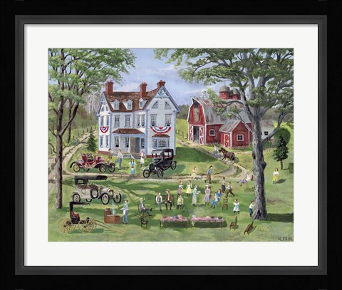 Framed Family Gathering Print