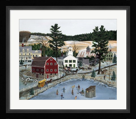 Framed Ice Fun in Open Winter Print