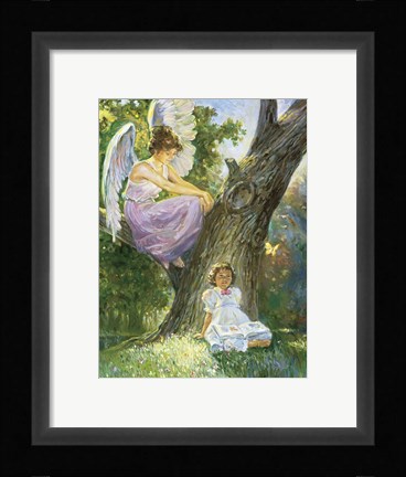 Framed Guardian Angel Print