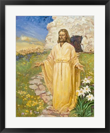 Framed Jesus Has Risen Print
