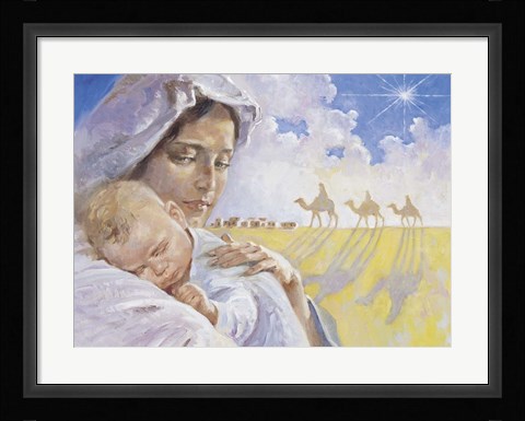 Framed Mary With Baby Jesus Print
