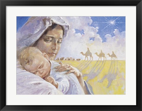 Framed Mary With Baby Jesus Print