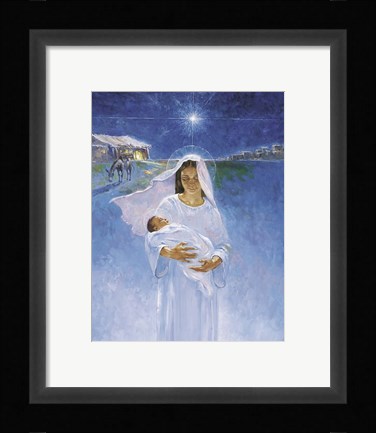 Framed Mary With Jesus Print