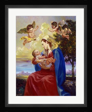 Framed Mother And Child Print