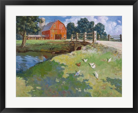 Framed Red Rooster Print