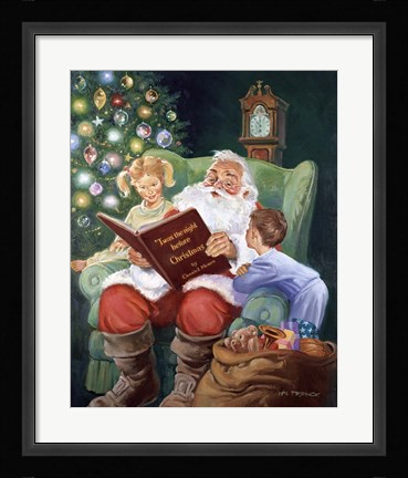 Framed Twas The Night Before Christmas Print