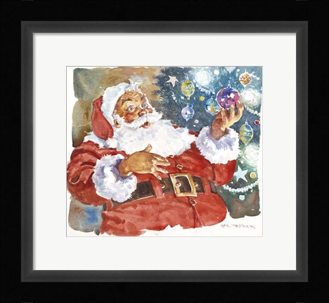 Framed Santa's Glow Print