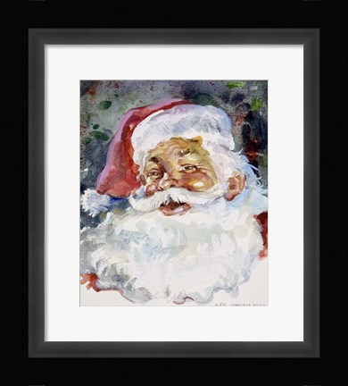 Framed Santa Face Print
