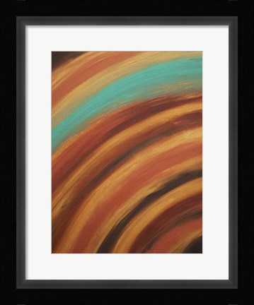 Framed Turquoise Horizon Print