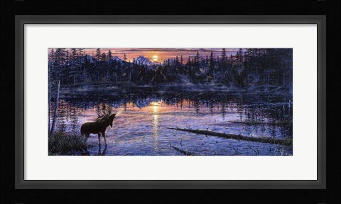 Framed Moose Lake Print