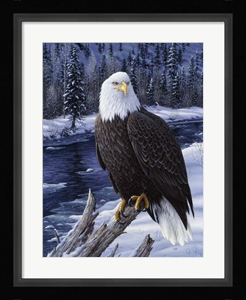 Framed River Watch Print
