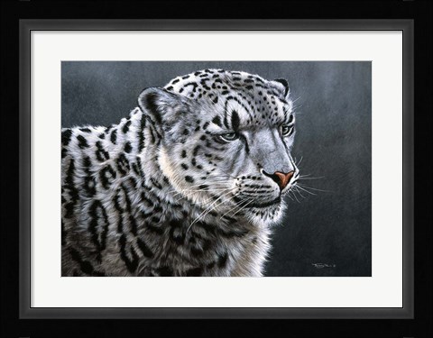 Framed Snow Leopard Print
