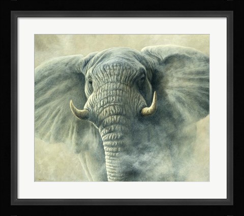 Framed Storm Elephant Print