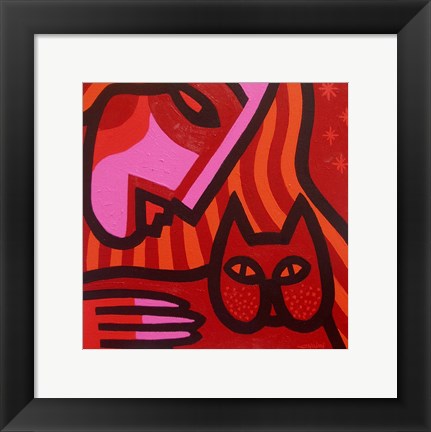 Framed Cat Woman Print