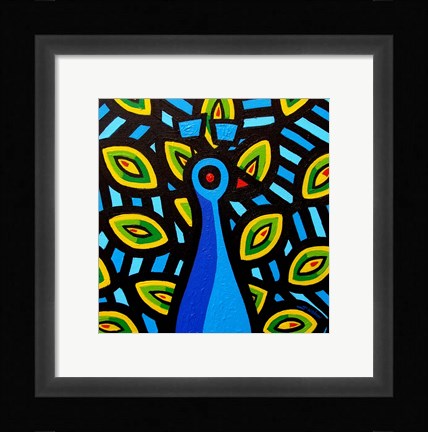 Framed Peacock 1 Print