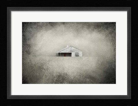 Framed Red Door Farmhouse Print