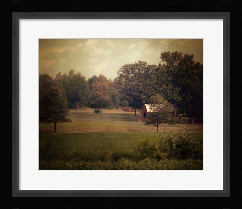 Framed Red Roadside Barn Print