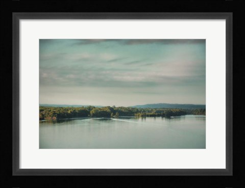 Framed Sunrise On The River Print