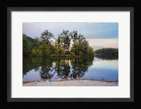 Framed Sunset At Lake Graham 1 Print