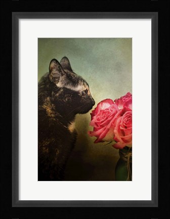 Framed Stop And Smell The Flowers Print