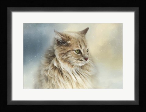 Framed Watching Snow Fall Print