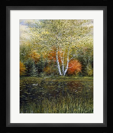 Framed Reflections of Autumn Print