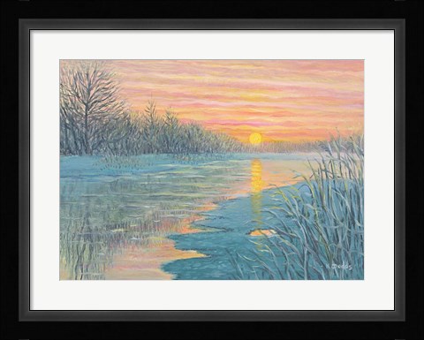 Framed Winter Sunset Print