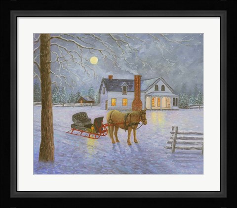 Framed Wintery Night Print