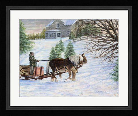 Framed At Home on the Farm Print