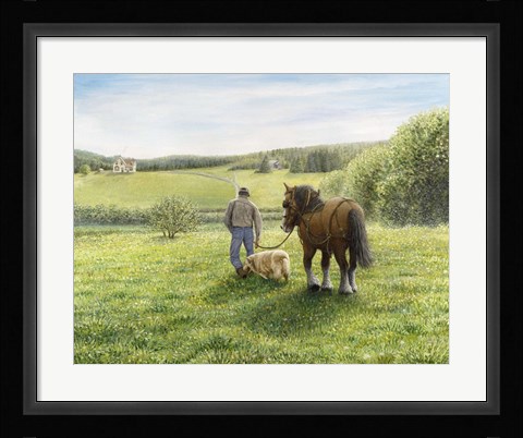 Framed Green Fields of Home Print