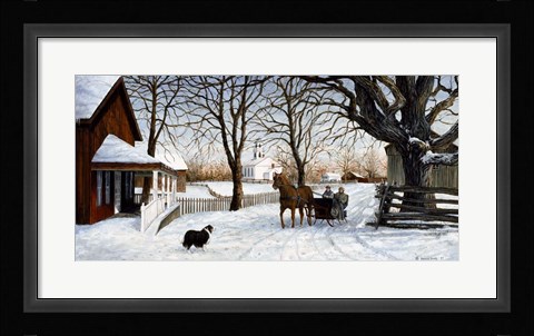 Framed Heading Home Print