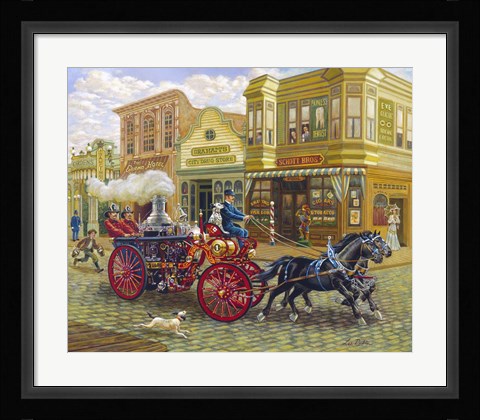 Framed Fire Truck Print