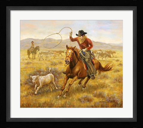 Framed Lassoing Print