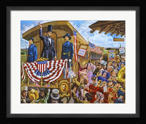 Framed Lincoln to Washington Print