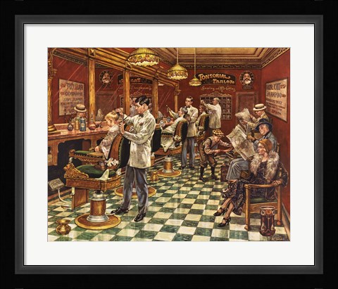 Framed Tonsorial Parlor Print